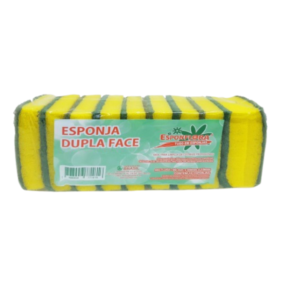  ESPONJA LOUÇA DUPLA FACE PCT C/10 FLORA