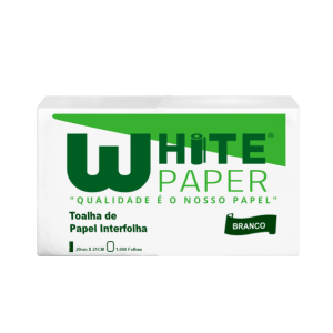 WHITE PAPER TOALHA INT BRANCO 20X21 C/1000 FOLHAS