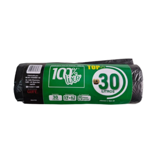 SACO DE LIXO PRETO 30L - KIT C/10 PACOTES